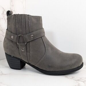 NEW Easy Street Women's Chicory Boots Gray/Gunmetal Size 5.5 M Western Bootie